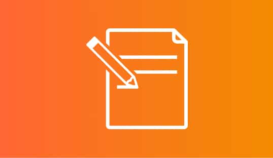 Pencil to Paper Content Planning Icon