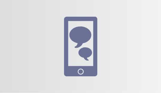 Social Media Thought Bubbles on Mobile Phone Icon