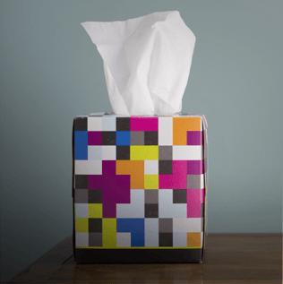 Facial Tissue Box on Counter