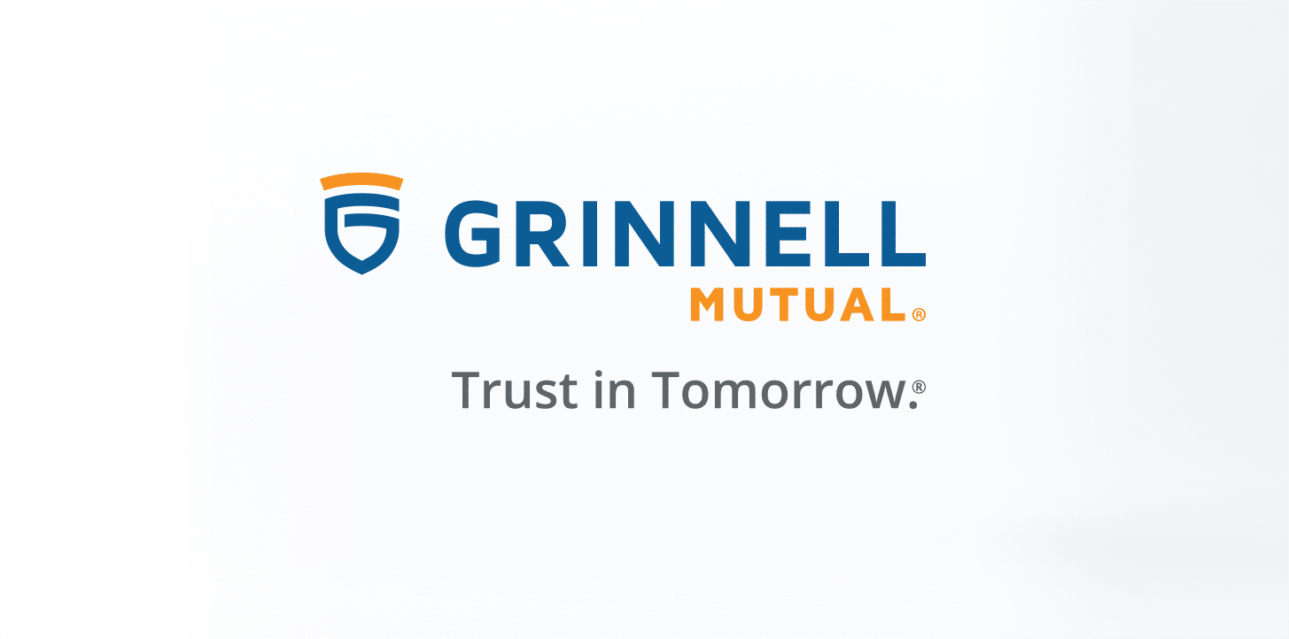 Grinnell Mutual Logo and Trust in Tomorrow Tagline