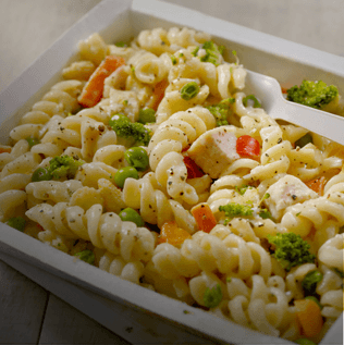 Cooked Chicken and Veggie Pasta Frozen Dinner