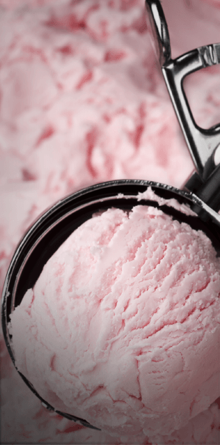 Strawberry Ice Cream in Scoop
