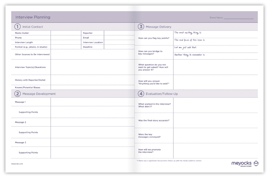 Interview Planning