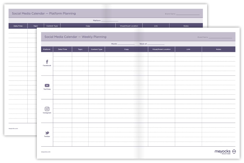 Social Media Calendars